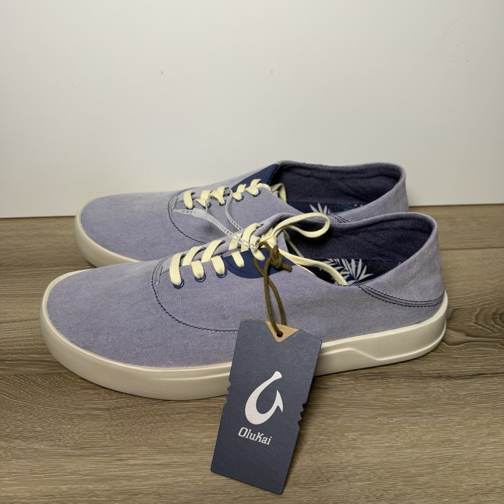 Olukai Tradewind Canvas Casual  Shoes Navy Blue Men's Size 11 NWT